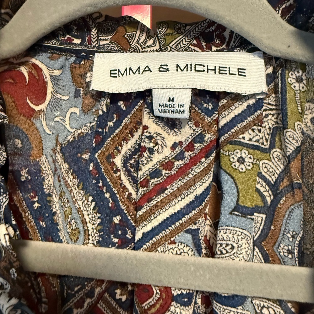 Emma & Michelle Paisley Print Mini Dress – Size Medium - Picture 4 of 7